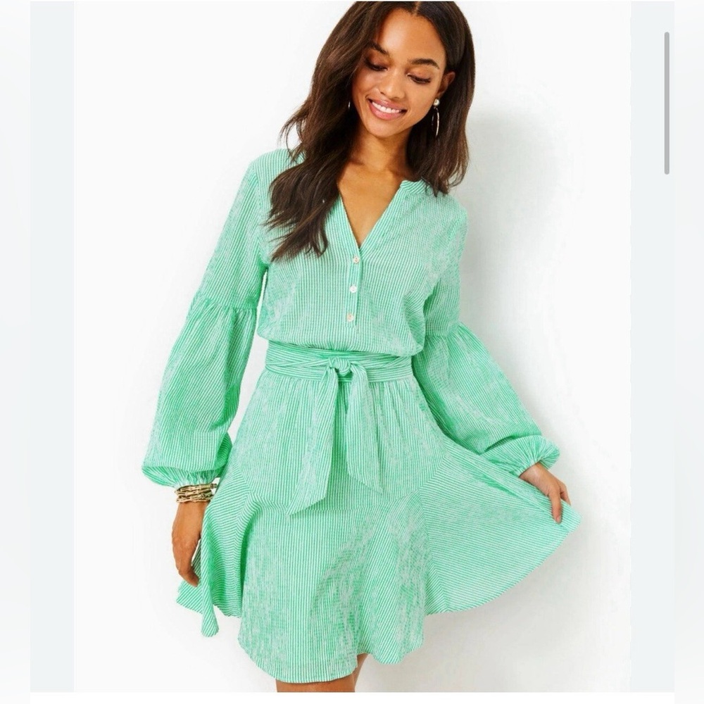 Lilly Pulitzer Green Long Sleeve Dress